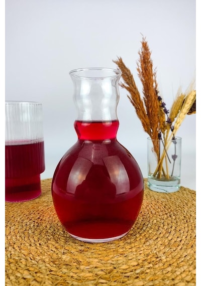 Digithome Cam Su Ve Meşrubat Mini Sürahi Karaf Sunum Kokteyl Şişesi 550 Ml - Sl.hyb.010