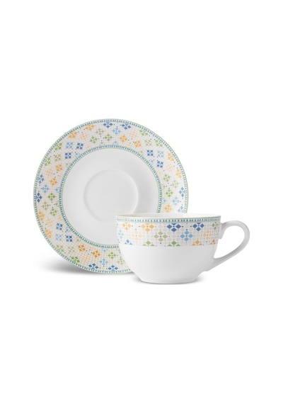 Karaca  Block Çay Fincanı Ve Tabağı 220 ml Mavi