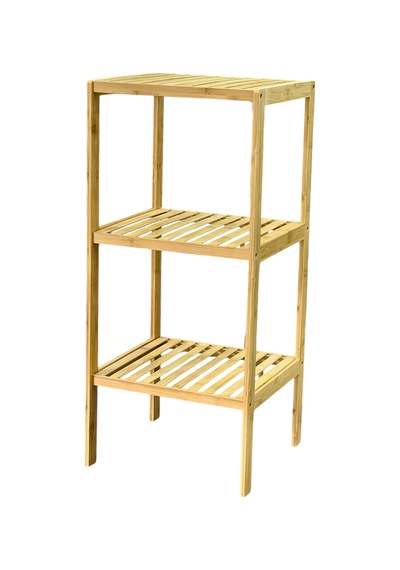 3 Katlı Çok Amaçlı Ahşap Bambu Raf Organizer 36x32x80 Cm