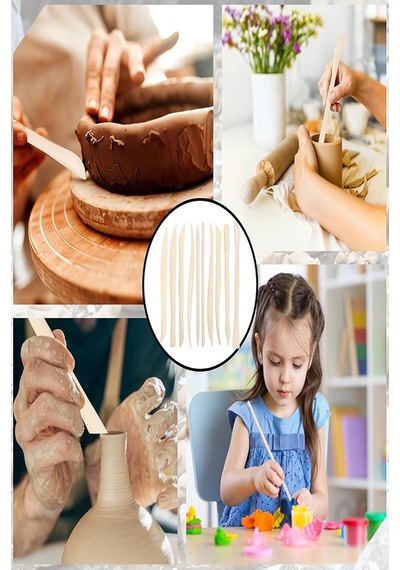 Plastik Ebeşuar Seti 5 Li 1 Paket Plastik Modelleme Modelaj Seti Kil Seramik Oyma Modelleme Kalemi Seti