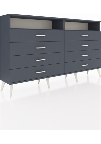 Arges Konsol 2 Raflı 8 Çekmeceli 176x30x99 Antrasit-antrasit Antrasit-antrasit Arges Konsol 2 Raflı 8 Çekmeceli 176x30x99 Antrasit-antrasit Antrasit-antrasit