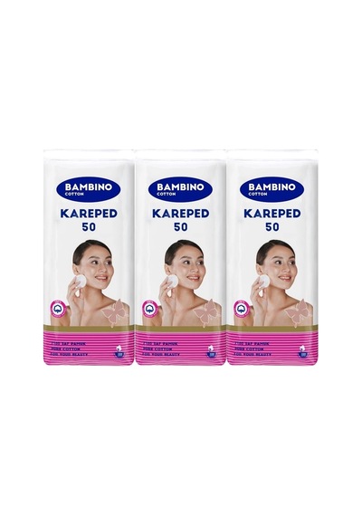 Bambino Cotton Kare Makyaj Ve Bebek Temizleme Pamuğu 150 Adet