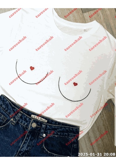 Slogan Unisex Yazılı Oversize Tshirt Twgwbr45 Beyaz