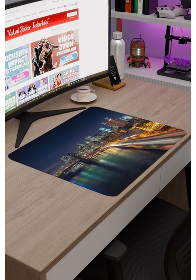New York Amerika V4 48x40 Xl Gaming Kauçuk Kaymaz Taban Mouse Pad Fare Altlığı