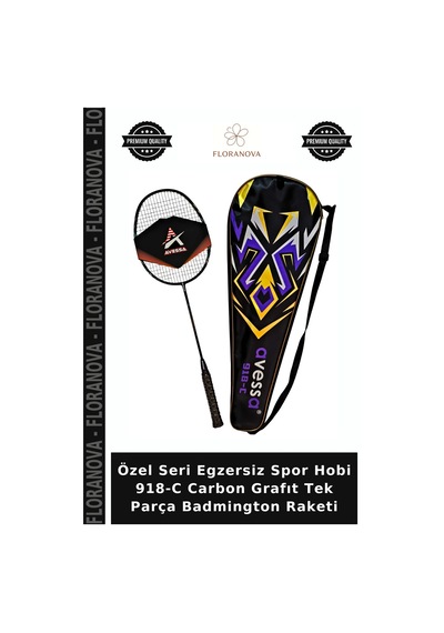 Özel Seri Egzersiz Spor Hobi 918-c Carbon Grafıt Tek Parça Badmington Raketi