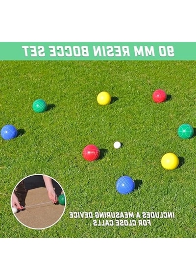 90 Mm Boccia Seti - 8 Küre Ve Taşıma Çantası Beyaz - Gri