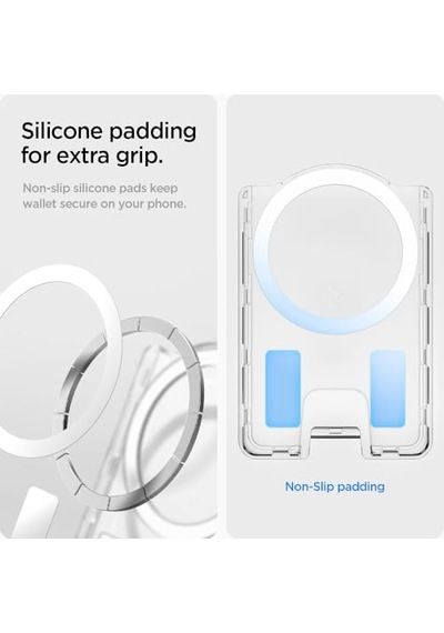 Magsafe & Magnet Destekli Cüzdan Ultra Hybrid Mag Fit 3 Kartlık Şeffaf - Afa09206 Spigen Tr li