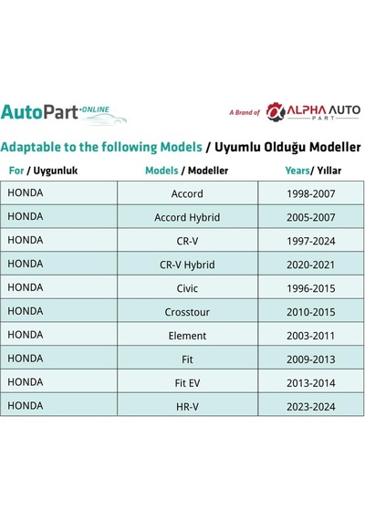 Honda Accord Cr-v Civic Acura Ilx Integra Nsx Rl İçin Kaput Fitil Klips - 10 Adet