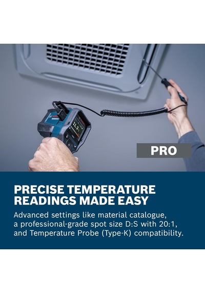 Pro Gıs12v 800 16 Kızılötesi Termometre, Tip K Arayüz Ve Sıcaklık