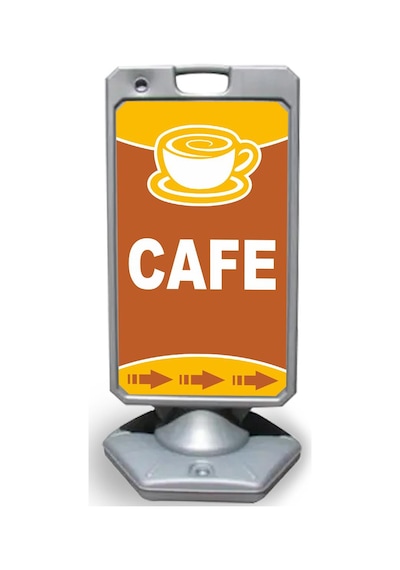 Cafe  Reklam ve Yönlendirme Uyari Dubasi A Tabela Gri