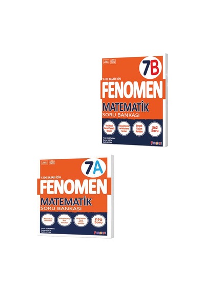 7. Sınıf Fenomen Matematik A B Tüm Dersler Soru Bankası Set