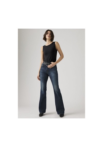 Levi's 726 High Rise Flare Kadın Jean Pantolon-16583 Dark İndigo - Worn İn