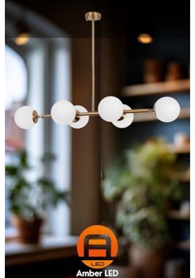 Eskitme Kaplama Modern Avize E14 Metal Cam 80x22cm Diğer
