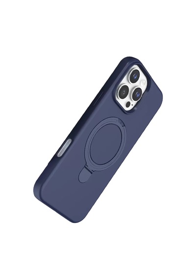 Newface Apple İphone 16 Pro Regal Magsafe Standlı Kapak - Lacivert