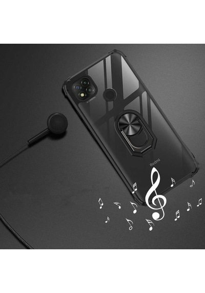 Xiaomi Redmi 9C Kılıf Şeffaf Sararmaz Yüzüklü Mola Kapak