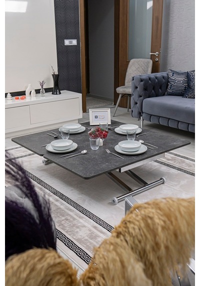 Home Üst Tabla Mdf Kartal Oval Köşe Alt Krom