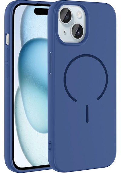Apple Uyumlu iPhone 15 Kılıf M-safe Şarj Özellikli Mbfx Meta Kapak - Lacivert Lacivert