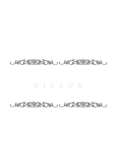 Diecor Dekoratif Polimer Gümüş, Mobilya, Duvar Ve Tavan Motifi Beyaz 65 X 10 Model:xa113
