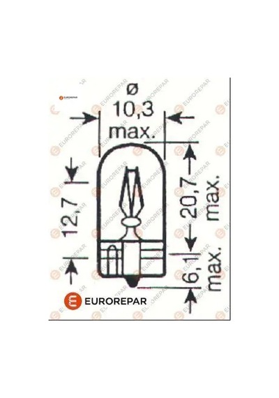 Erp Ampul 12v-w5w Eurorepar 6216.a1/ B65202 Daımler, Honda, Chery, Daıhatsu, Dodge, Chrysler, Daewoo 1616431580