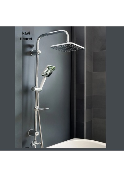 Faumix Cklabirent01 Krom Beyaz Yağmurlama Tepe Duş Seti Krom