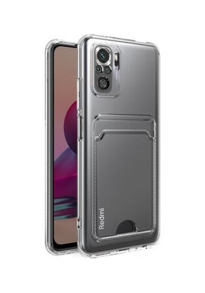 Xiaomi Poco M5s İle Uyumlu Kılıf Kartlıklı Kartvizitli Şeffaf Telefon Kılıfı Kapak