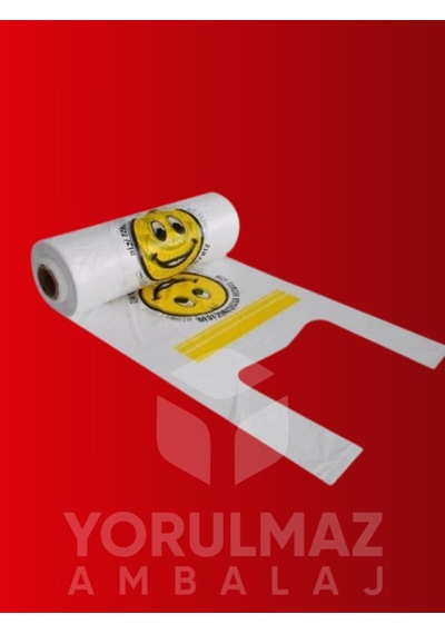 Yorulmaz Ambalaj Gülen Yüz Büyük Boy Rulo Poşet Dayanıklı, Çok Amaçlı, Gıda Saklamaya Uygun
