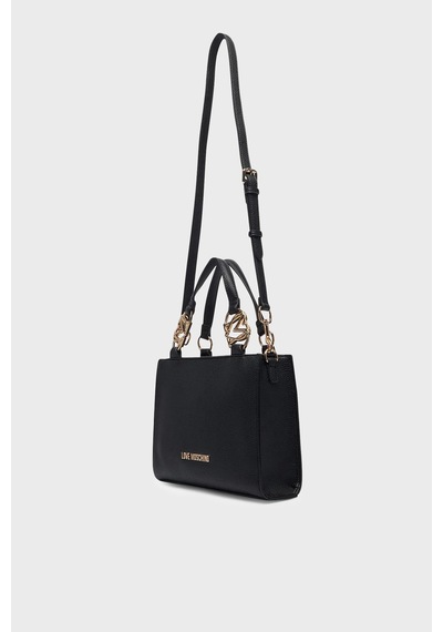 Love Moschino Logolu Çıkarılabilir Askılı Çanta Bayan Çanta Jc4006pp1plb0000 Siyah