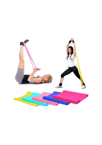 Pilates Bandı Yoga Egzersiz Direnç Lastiği Kuvvet Bandı