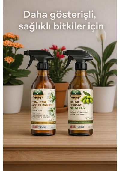 Genel Kullanım Bitki Besini Ve Neem Yağı İkili Bakım Seti 2 L - 1 L - 1 L - 500 ML
