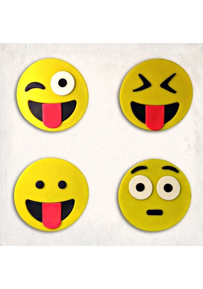 Emoji Set Detay Kurabiye Kalıp Seti 7 Li KIrmızı