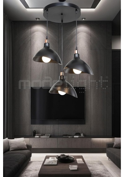 Ag Lightdesign Siyah Sarkıt Avize Yatak Odası Salon Mutfak Koridor Lamba 22 Agnm42 Çok Renkli
