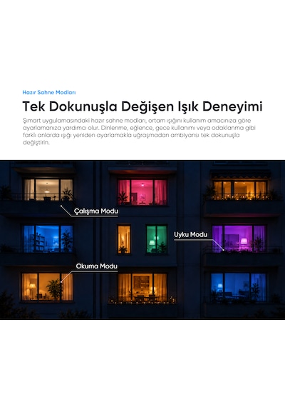 Şımart Teknoloji E27 9W 16 Milyon Renk Akıllı Bluetooth Ampul