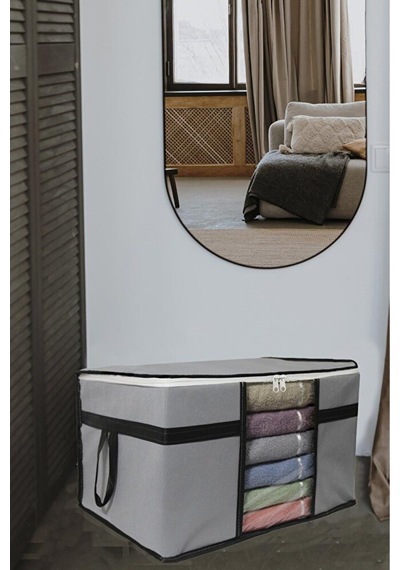 5 Adet Pencereli Kazak Hurcu- 50x40x30 Antrasit Tela 50 X 40 Gri Tr Diğer