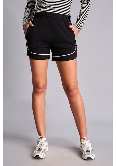 Defacto Standart Fit Kontrast Biyeli Sporcu Kısa Paça Şort I3206ax26aubk81 Siyah-bk81