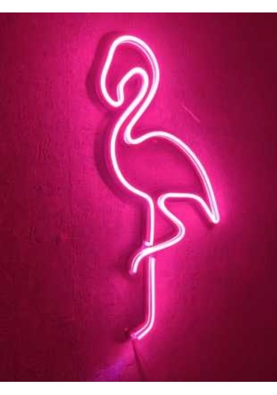 Flamingo Neon Tabela Neon Led Dekoratif Duvar Aydınlatması Neon D