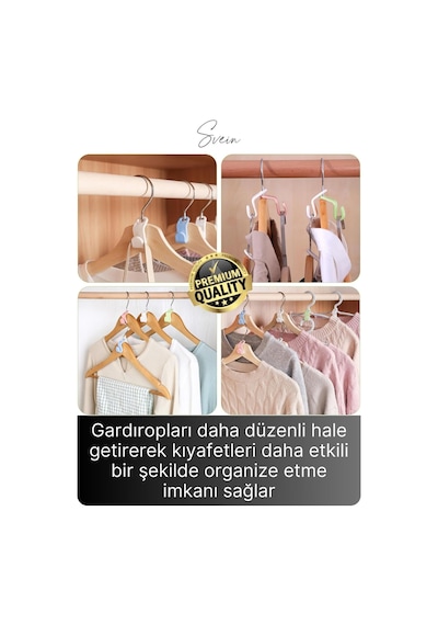 20 Adet Çok Amaçlı Askı Çoğaltıcı Gardrop Dolap İçi Düzenleyici Organizer Kanca Seti Çoklayıcı Çok Renkli