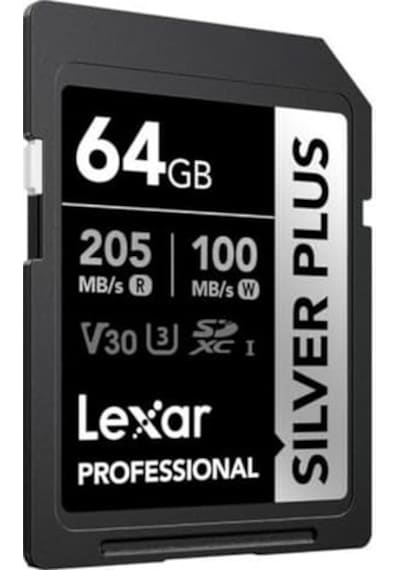 64gb Silver Plus Sd Uhsı V30 U3 205mb/s Hafıza Kartı