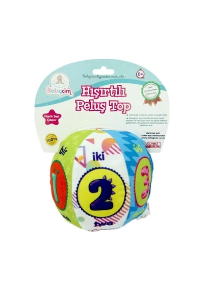 Babycim Peluş Çıngıraklı Top 12 CM