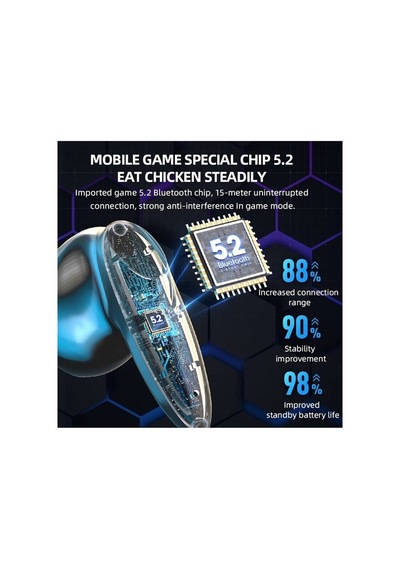 Bluetooth Oyucu Kulaklığı G20 Son Sürüm Düşük Gecikmeli Siyah Gaming Kulaklık