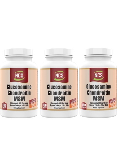 Glucosamine Chondroitin Msm 180 Tablet X 3 Kutu Glukozamin
