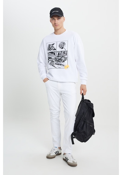 AC&Co / Altınyıldız Classics Erkek Beyaz Batman Lisanslı 3 İplik Loose Fit Bol Kesim Pamuklu Bisiklet Yaka Sweatshirt Beyaz AC&Co / Altınyıldız Classics Erkek Beyaz Batman Lisanslı 3 İplik Loose Fit Bol Kesim Pamuklu Bisiklet Yaka Sweatshirt Beyaz