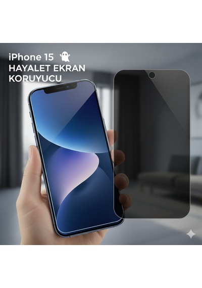 Apple iPhone 15 Pro Uyumlu Hayalet Cam Ekran Koruyucu Uygulamalı Aparatlı Esd Anti-statik Cam 9h Ultra