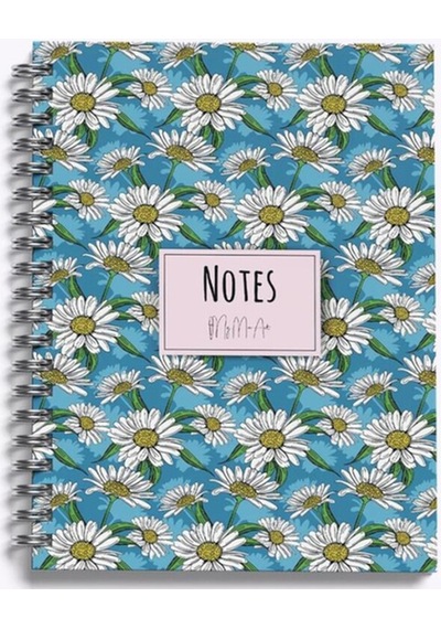 Daisy-midi 14x20 Çizgili Defter Mavi