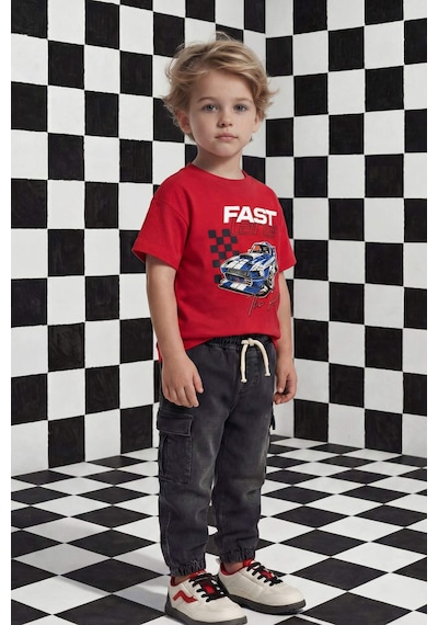 Defacto Erkek Bebek Regular Fit Baskılı Kısa Kollu Tişört G6138a526smrd79 Kırmızı-rd79