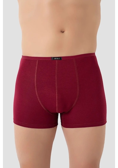 Hadpols Yumuşak Çamaşır Nefes Alabilen Giyim Eşyası Erkek İnce Bel Lastikli Bambu Boxer Bordo 5'li Paket