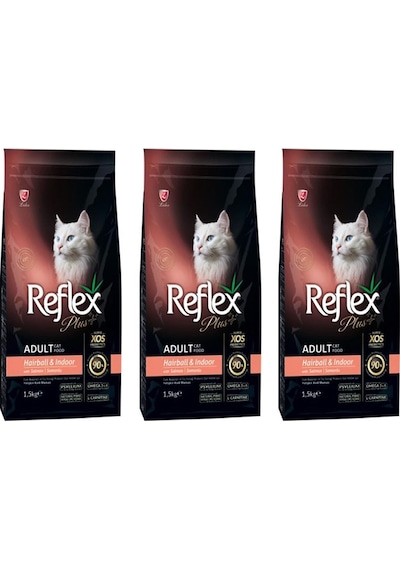 Reflex Plus Hairball Somonlu Yetişkin Kedi Maması 3 x 1500 G