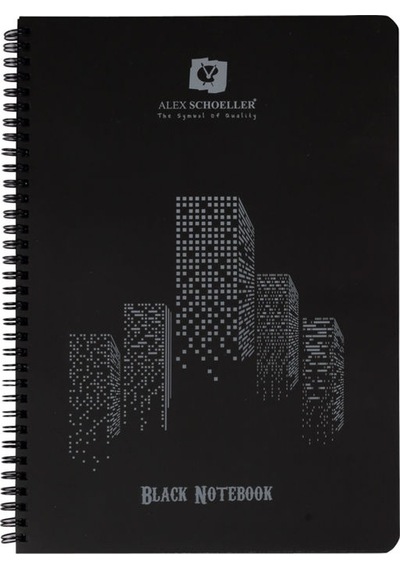 Siyah Spiralli Defter Pp.Kapak Siyah 60 Yp A-4 Alex Schoeller