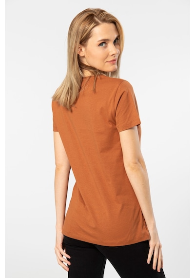 Wtshirt London Kısa Kollu Bisiklet Yaka Kadın T-shirt Tarçın 001