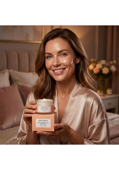 Maruderm Retinol%0.3 Yaşlanma Karşıtı Gece Kremi Kırışıklık Karşıtı Yenileyici Yüz Kremi, Seramid & Peptit Kompleksi İle, 50 Ml
