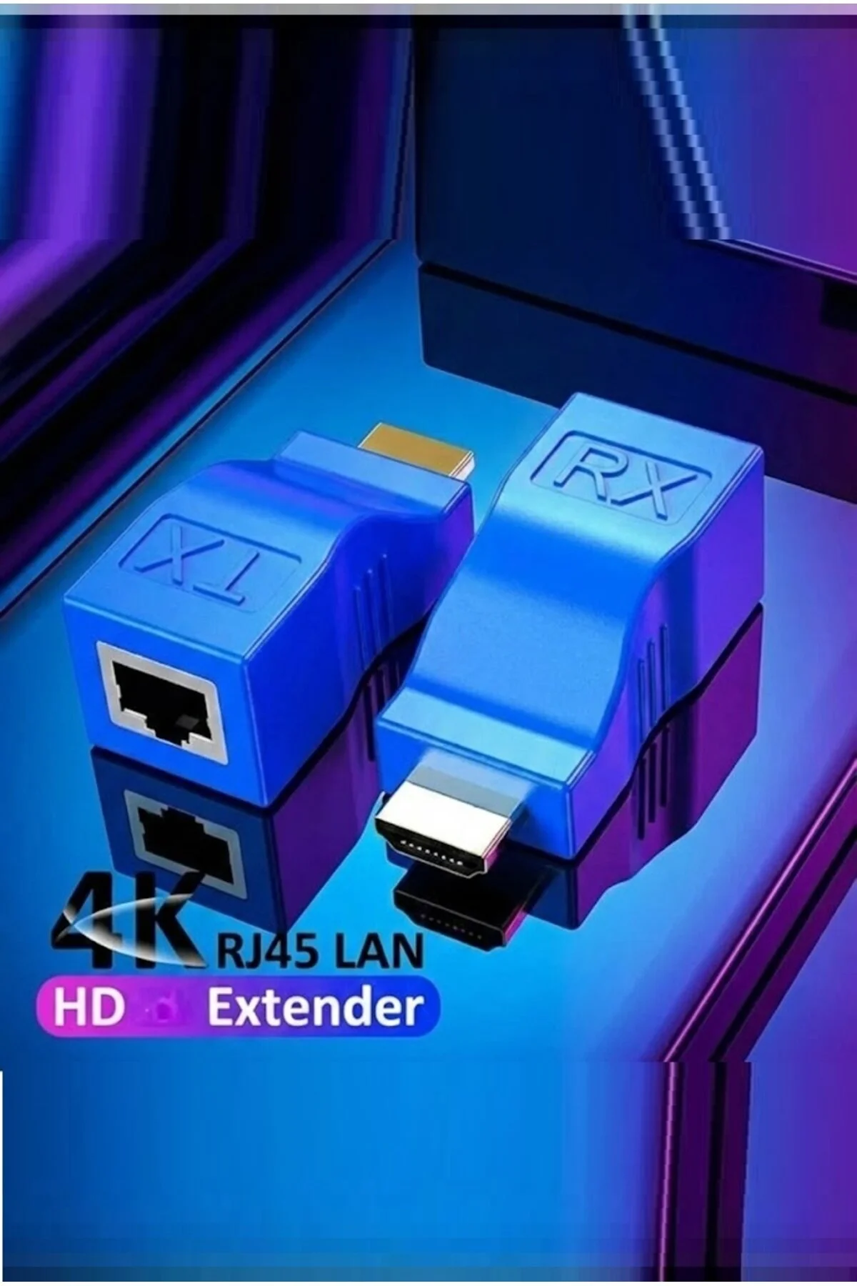 Hdmi Extender 4k 3d Rj45 Cat6 Ile 30m Hdmi Uzatıcı Ağ Lan Ethernet Adaptörü Full Hd Adaptör